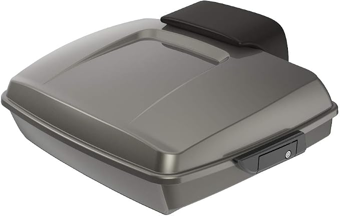 Advanblack Road Glide Tour Trunk Pack Industrial Gray Razor Tour Trunk Pack Backrest Pad for '97-'25 Harley Touring Road King Street Glide Electra Glide CVO models