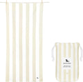 Dock & Bay Beach Towel - Quick Dry, Sand Free - Compact, Lightweight - 100% Recycled - Includes Bag - Cabana Light - Bora Bora Beige - Extra Large (200x90cm, 78x35)