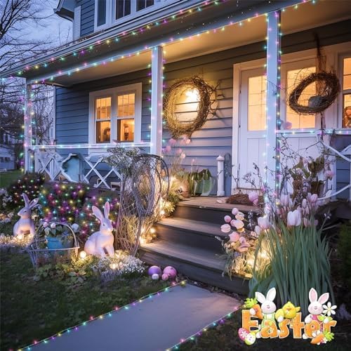 JMEXSUSS 168ft 600 LED Easter Lights Outdoor Indoor Clear Wire