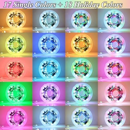 Lovelite 400 LED Christmas Fairy Lights,131 FT 35 Colors Changing String Lights with Remote Green Wire, Waterproof Fairy Light Plug in for Xmas Tree Holiday Party Bedroom Wedding Indoor Outdoor Decor
