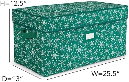 Covermates Adjustable Ornament Storage Box, 25.5" W x 13" D x 12.5" H