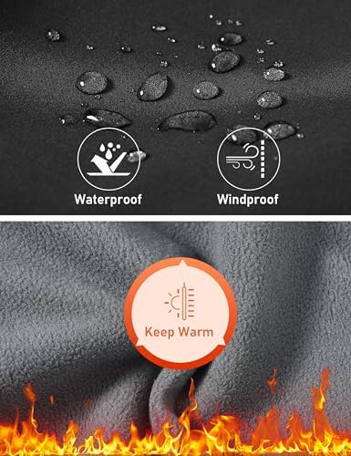 MoFiz Boys Snow Ski Pants Fleece Waterproof Winter Outdoor Hiking Pants