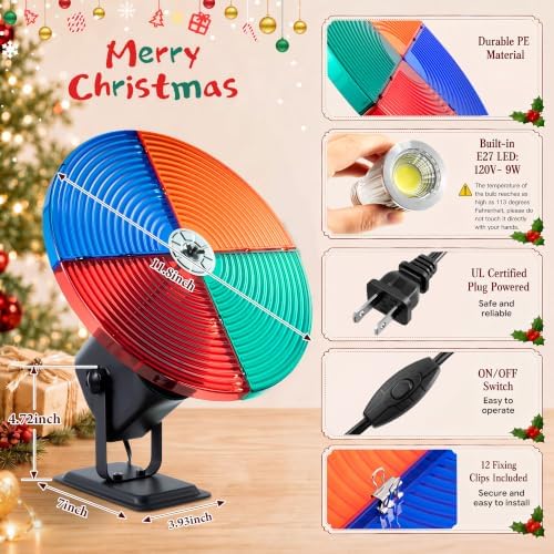 5FT Vintage Aluminum Christmas Tree with 4 Color Rotating Color Wheel Set