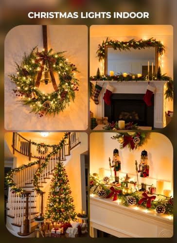 LED Christmas Lights Indoor Outdoor, 99FT 300 Count Mini String Lights