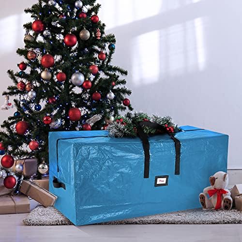 Hearth & Harbor 9 ft Christmas Tree Storage Bag - Artificial Christmas Tree Bag with Reinforced Handles, Dual Zipper, Wide Opening - Large Storage Container for Trees and Decorations