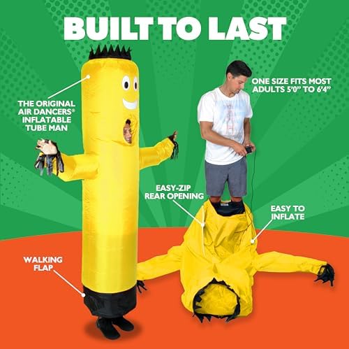 LookOurWay Inflatable Tube Man Costume - Wacky Wavy Arm Guy Funny Inflatable Halloween Costume