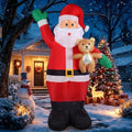 8.5FT Christmas Inflatable Santa Hold Bear, Blow Up Christmas Outdoor Decoration Built in LED Lights, Holiday Xmas Inflatables for Yard Garden Lawn Outhouse Party Decorations