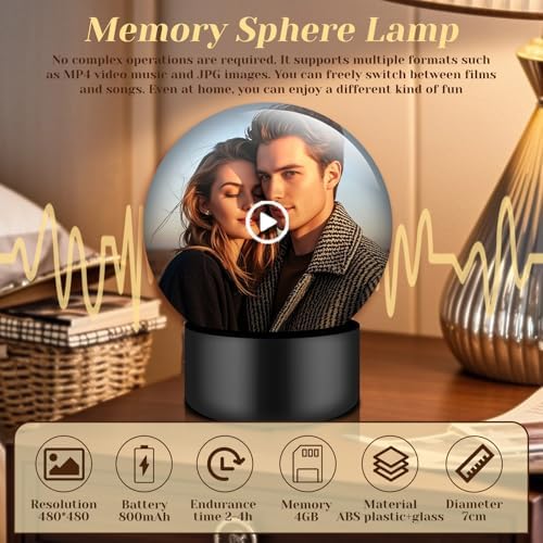 Dream Sphere Orb Light, Memory Orb Crystal Ball Christmas Video Player 3D