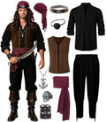 10Pcs Men Medieval Viking Pirate Renaissance Costume