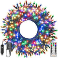 Ollny Christmas Lights 400LED 132FT, Plug-in Outside Tree Lights with Timer and 8 Modes, Remote Control Waterproof Dimmable Outdoor String Lights for House Yard Patio Xmas Decorations (Multicolored)