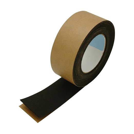 FindTape Polyester 1.5mm Felt Tape – 2 in. x 10 ft. Felt Strips with Adhesive Backing and Furniture Strips, Great for Arts and Crafts, Classrooms, and Protecting Furniture (Black)