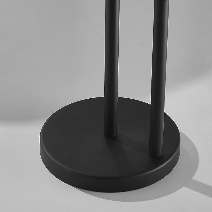 Bathroom Toilet Paper Roll Holder Stand with Reserve, Black Painting