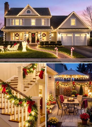 Brightown Christmas Lights Outdoor, 100Ft 100 LED Vintage C9 String Lights