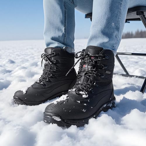 NORTIV 8 Men's Insulated Waterproof Winter Snow Boots