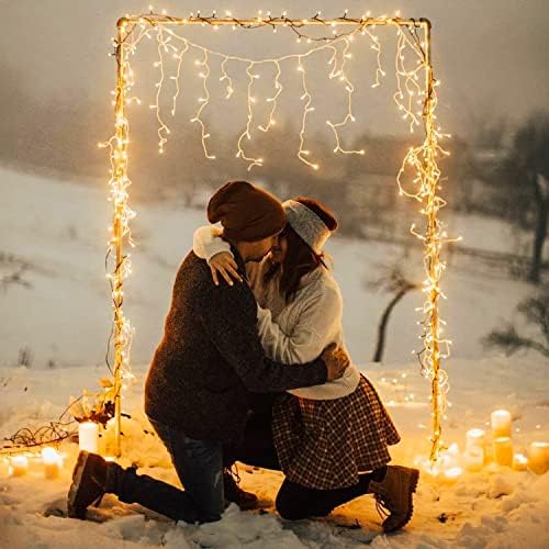 JMEXSUSS 200 LED Icicle Lights for Outside