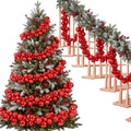 Silipull 5 Pcs 2.3 ft Large Christmas Ball Garland Ornaments, Red