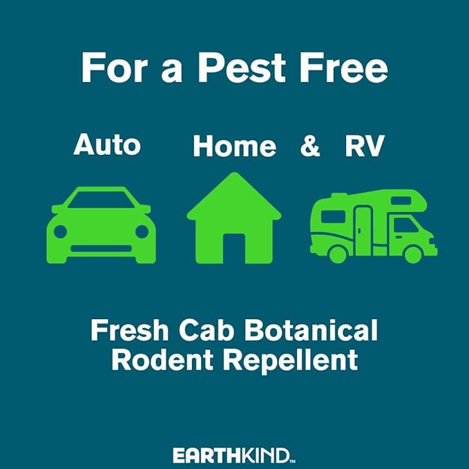 Fresh Cab Botanical Rodent Repellent - Environmentally Friendly, Keeps Mice Out, 12 Scent Pouches