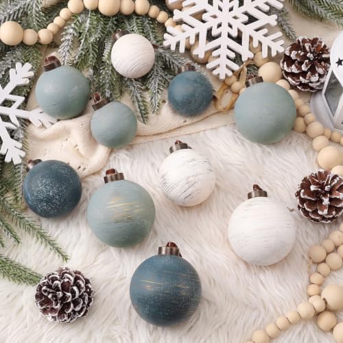 Yunlly 18pcs Neutral Christmas Ball Ornaments Shatterproof Xmas Tree Decor