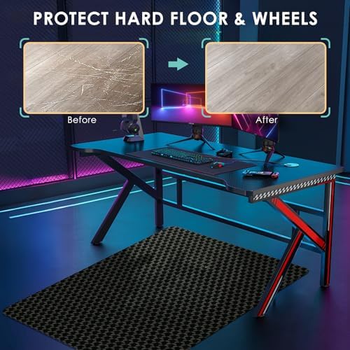 Vicwe Office Chair Mat for Hardwood Floor, 63" x 51" Chair Mat, Anti-Slip