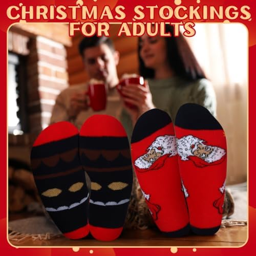 Hoolerry 30 Pairs Christmas Fuzzy Socks Bulk for Adult Gift
