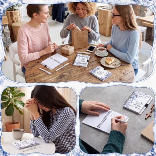 Gueevin 72 Pcs/36 Set Inspirational Notebook Pen Gifts Bulk, Blue Christian