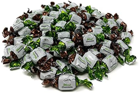 Chocolate Filled Mint Candy, Hard Candies, Vintage Assortment, 1 Lb