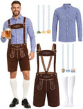 ALIZIWAY Halloween Oktoberfest Outfits Men with Necklace Socks Accessories
