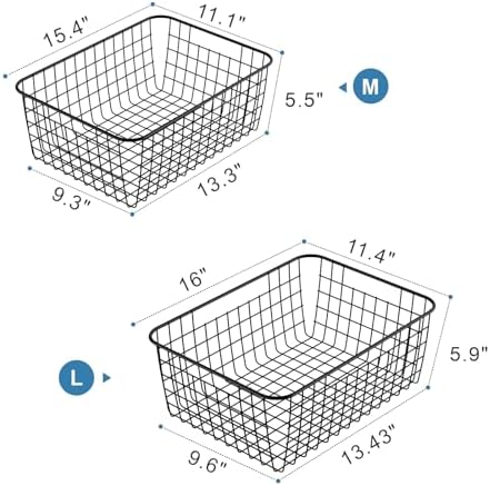 iSPECLE Freezer Organizer Bins - For 16/17/21 Cu Ft Upright Freezer, 4 Pack