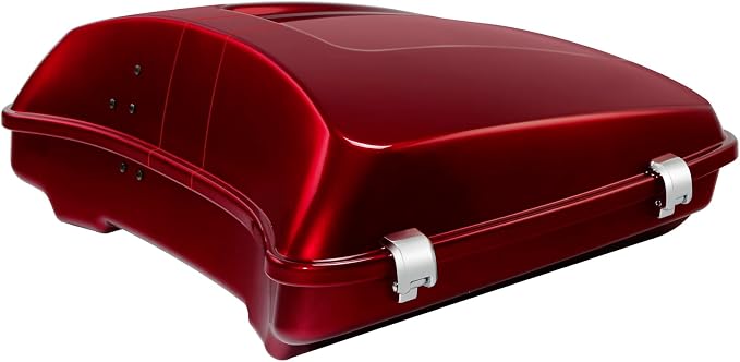 5.5" Razor Motorcycle Trunk W/Latch Key Fit For Harley 2014-2025 Touring CVO Road King Street Glide Electra Glide Ultra Limited Pack Velocity Red Sunglo