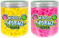 JA-RU Wiggle Wormz Glow in the Dark Squishy Sensory Worms Toy Jar 5357-2A