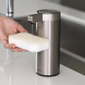 mooas Automatic Liquid Soap Dispenser Stainless Steel, Rechargeable | 2-Level Adjustable, IPX5 Waterproof, USB-C Charging, 17oz Capacity, Liquid Soap, Automatic Cleaning, Kitchen, Bathroom