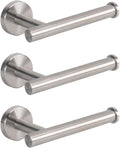 NearMoon Bathroom Toilet Paper Holder, Premium SUS304 Stainless Steel Rustproof Wall Mounted Toilet Roll Holder for Bathroom, Kitchen (3 Pack, Brushed Nickel)