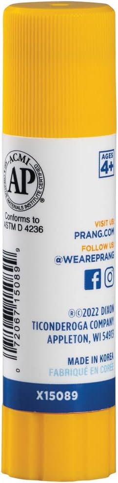 Prang Washable Glue Stick, Blue, 0.28 oz., 60 Count