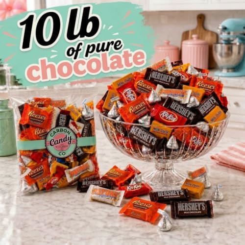 Halloween Chocolate Candy Variety Pack Assorted Pinata Mini Bars Bulk 10 lb
