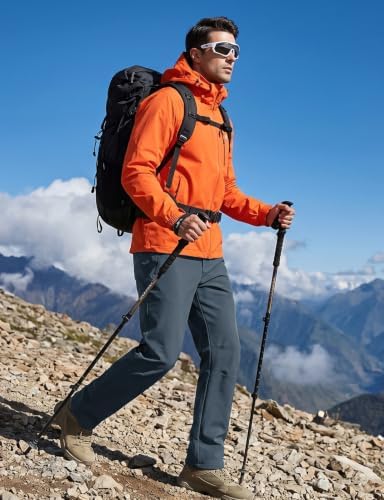 Gopune Men's Fleece Lined Snow Ski Pants Winter Waterproof Hiking Pants
