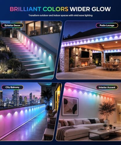 Permanent Outdoor Lights for House, 200ft RGB+IC Christmas LED Light