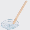 8-Inch Galvanized Steel Spider Strainer – Fine Mesh Skimmer with Natural Bamboo Handle for Cooking & Frying Ideal for Home & Professional Kitchens