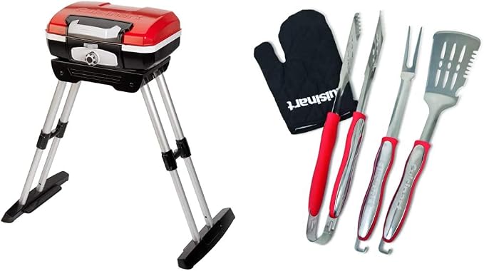 Cuisinart Petit Gourmet Portable Gas Grill (CGG-180) + Cuisinart Grilling Tool Set (CGS-134)