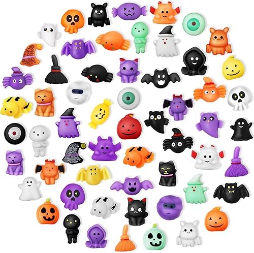 AuroTops 60PCS Halloween Squeeze Toys for Kids, Halloween Party Favors