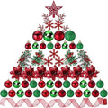 Sratte 94 Pcs Christmas Tree Ornaments Decoration Set, Red, Green