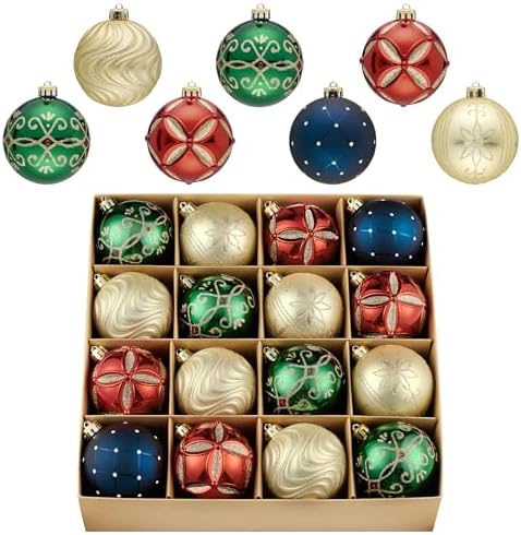 Valery Madelyn 16ct Christmas Tree Decorations Ball Ornaments 3.15 Inches