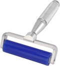 Silicone Manual Lint Remover Roller with Ergonomic Metal Handle Reusable Static Tool for Clothes Pet Hair 12 Inch
