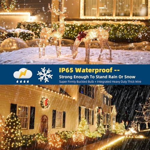 MZD8391 105FT 300LED Christmas Light, Christmas Tree Lights with Music