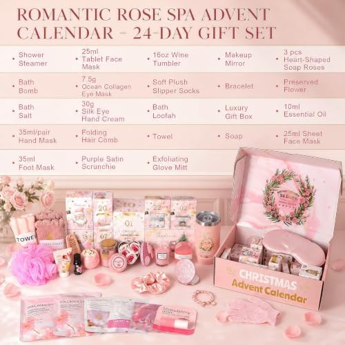 Exun Advent Calendar 2026 Adult Women & Teens - 24 Days Christmas Countdown