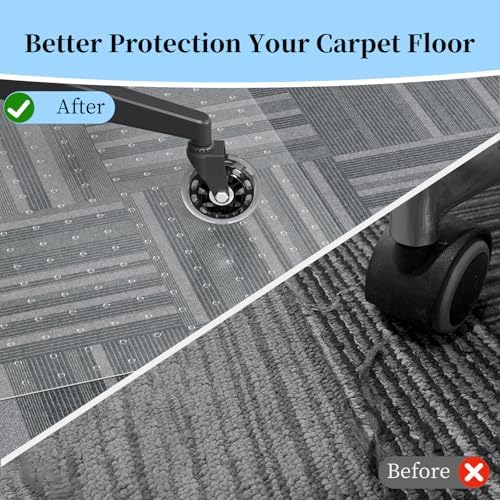 Tonaus Office Chair Mat for Carpet 48"x60" for Low Pile Carpets, Rectangle