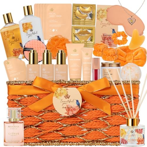 Gifts for Women, 35 Pcs Home Spa Gift Basket, Hydrating Face Skin Care Set