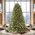 SHareconn 9ft Prelit Artificial Classic Spruce Christmas Tree