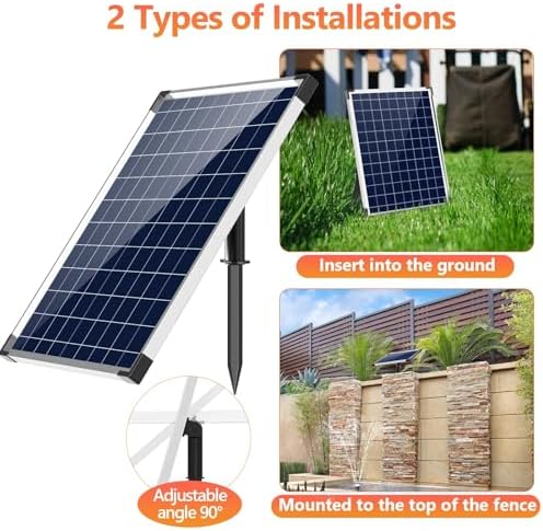 Antfraer 25W Solar Fountain Pump, Solar Water Pump 320GPH Flow Adjustable, Solar Powered Water Pump with 16.5Ft Cord Length for Small Pond, Fish Pond Bird Bath Garden Waterfall Hydroponics