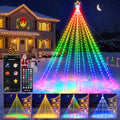 12FT Smart Outdoor Flag Pole Christmas Tree Lights, 488 RGB LEDs, App