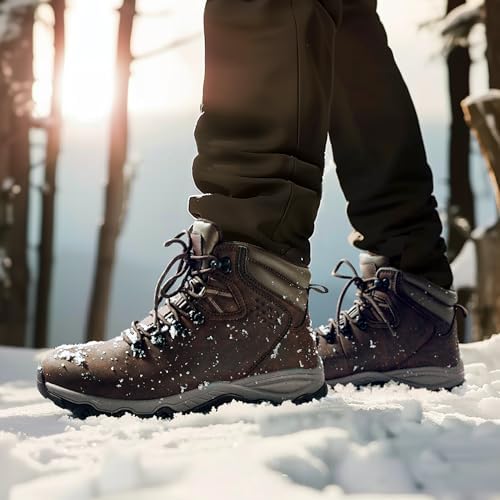 NORTIV 8 Men's Hiking Winter Insulated Snow Boots